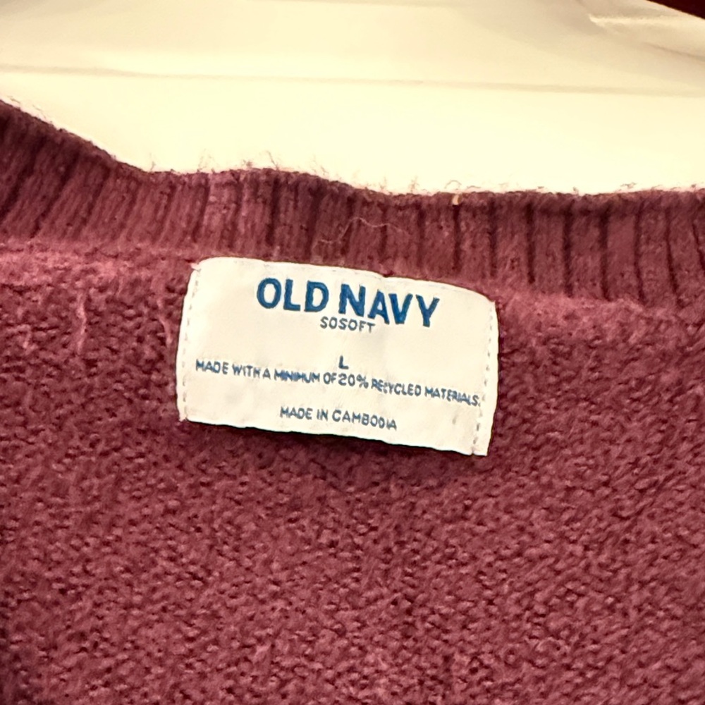 Old Navy Maroon Sweater Dress - Picture 2 of 4